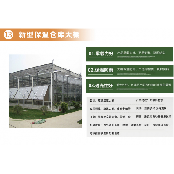New type of insulated warehouse greenhouse